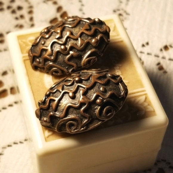 RARE BRUTALIST KATHLEEN Mailliard Earrings - Picture 2 of 5